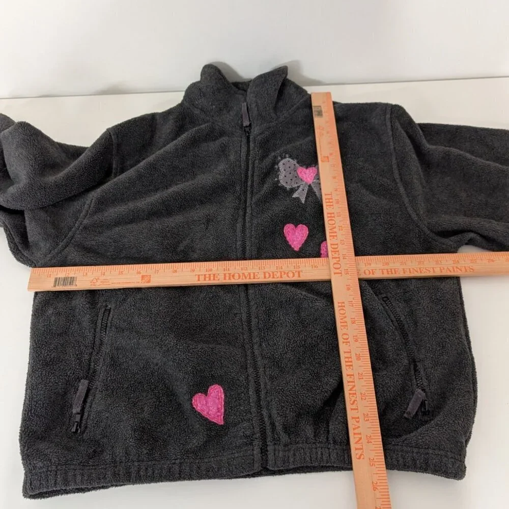 Sierra Pacific Outdoors Heart Embroidered Jacket Womens Size Large Fleece Zip